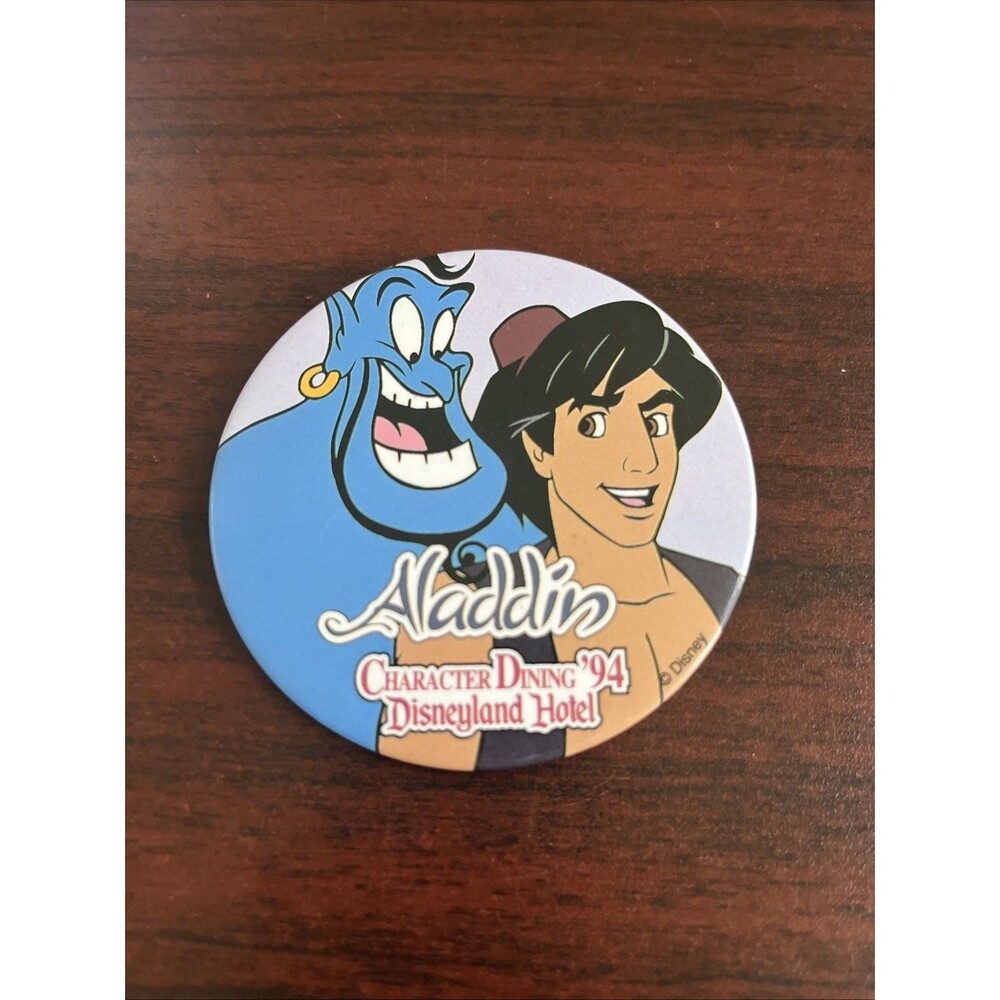 Disneyland Hotel Aladdin Character Dining 1994 Button‎ Pin